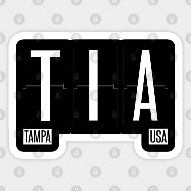 TIA- Tampa Florida Airport Code Souvenir or Gift Shirt Sticker by HopeandHobby